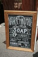 Soap Sign Chalkboard