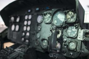 helicopter panel close up