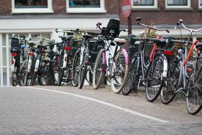bicycle parking at the fence