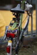 Rear bicycle headlight decorated