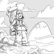 snow caricature cold