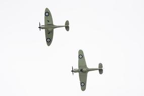 toy airplanes on a white background