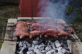 grilled hot meat