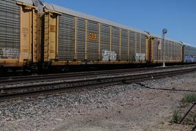 train cars in transit