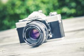 vintage camera on the street