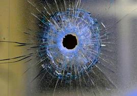 bullet glass hole