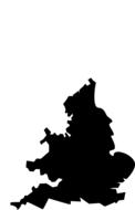 black map silhouette on a white background