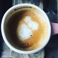 Closeup of coffee drink