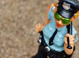 The figure of a policewoman