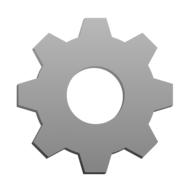 gear wheel on white background