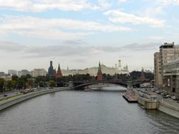view of red square overlooking the river