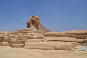 sand sphinx in the desert
