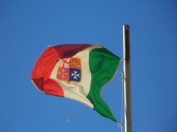 flag wind clouds