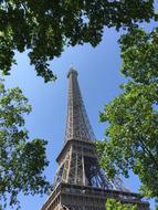 beautiful view of the paris tower against the sky