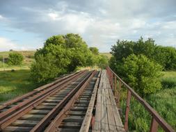 railroad on the bridge