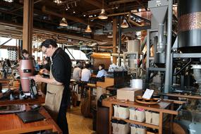 barista man in a cafe