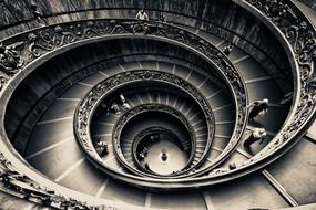 twisted stairs in the building