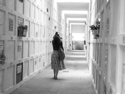 cute girl walk