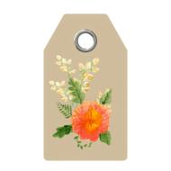 tag flower scrapbooking