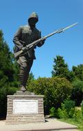 sculpture of a soldier with a gun in the park