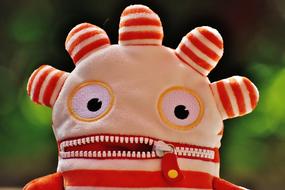 funny toy with a lock instead of a mouth