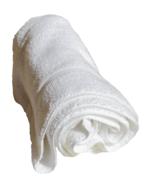 white towel rolled up