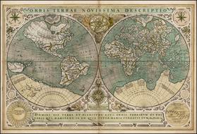 old world map on the wall