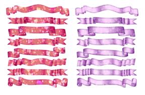 bokeh banner ribbons pennant