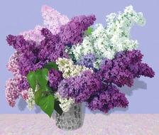 art painting lilac flowers