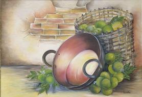 watercolor drawing on paper