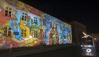 colorful graffiti on a house