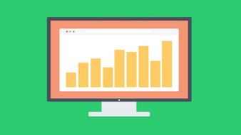 graphic web site on the monitor