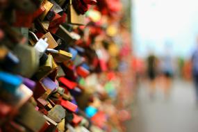 locks red lots of wall