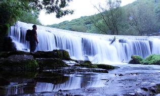 Waterfall Peak District Country