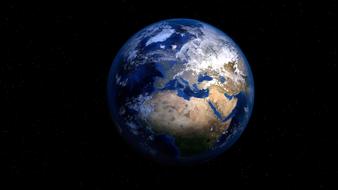 beautiful planet earth colored