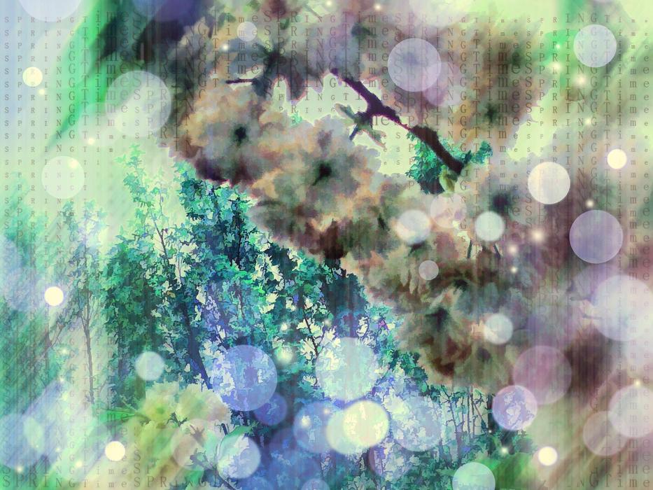 flower tree typopaint