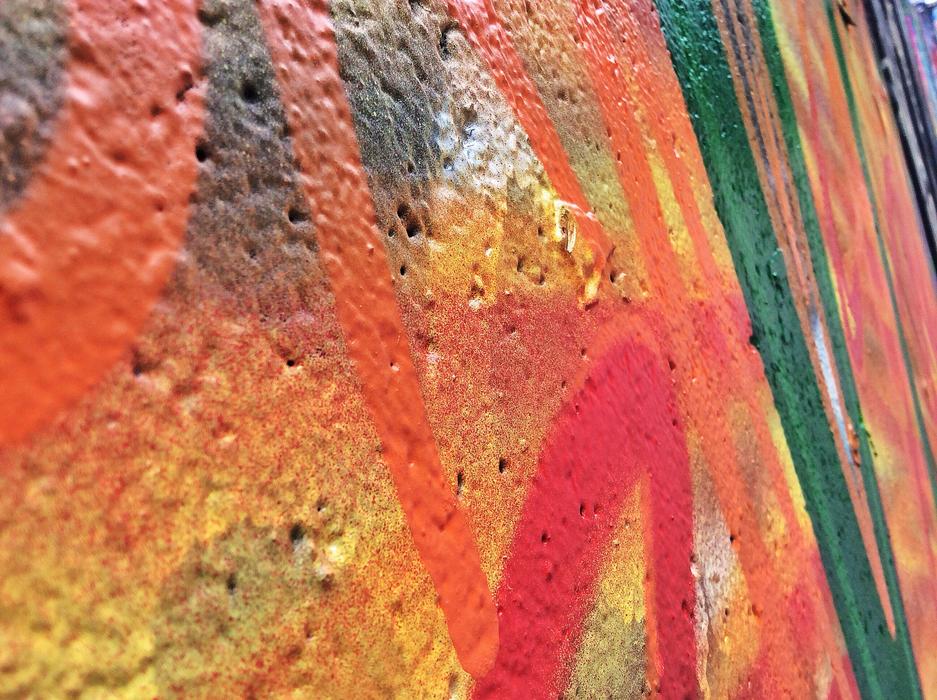 colored lines on the wall