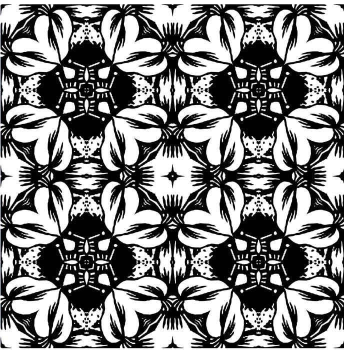 beautiful flower patterns on a white background