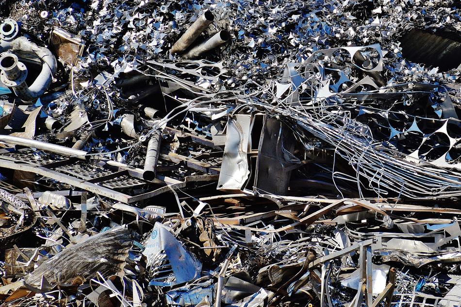 iron trash in a landfill