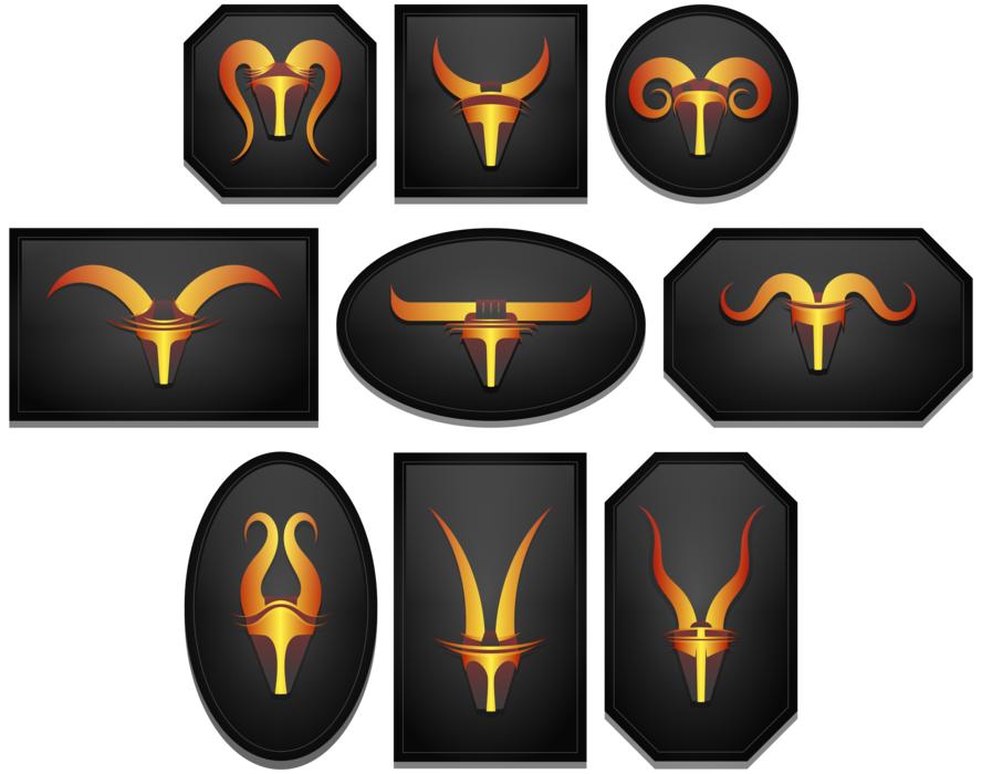 decorative jewelry with a horn pattern