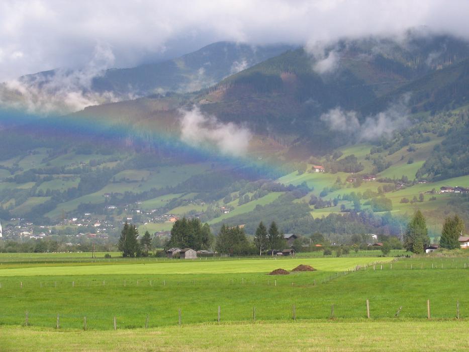 rainbow on a meadow