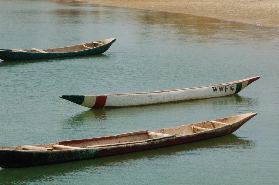 long boats on the river
