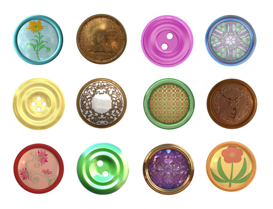 button fastener clasp brass jewel