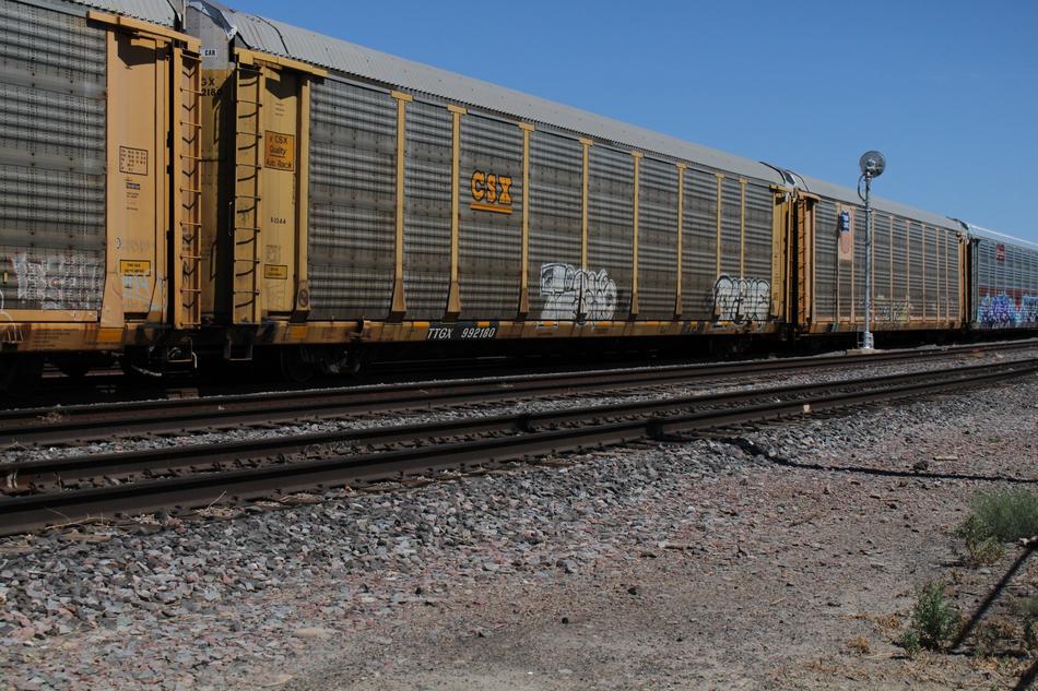 train cars in transit