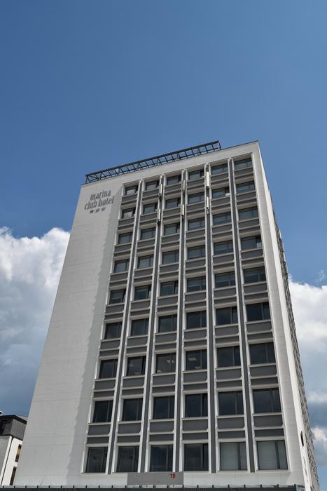 high rise building on the street