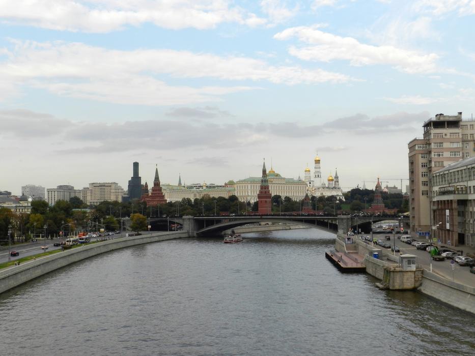view of red square overlooking the river