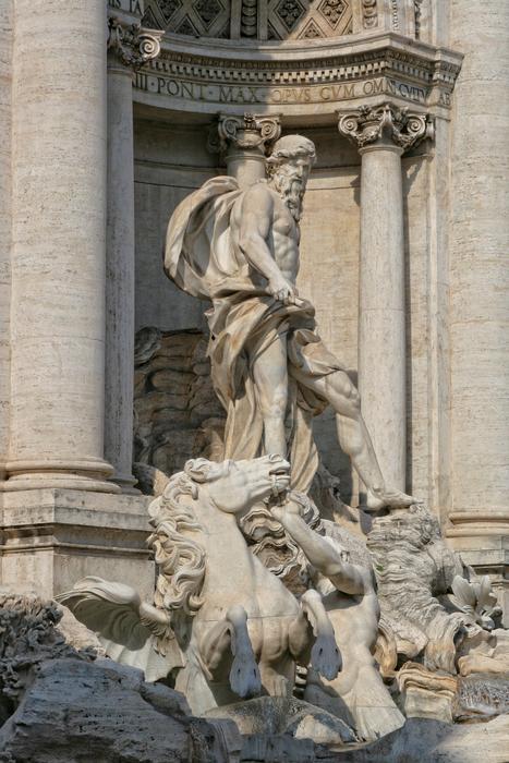 Roman sculptures outside the museum