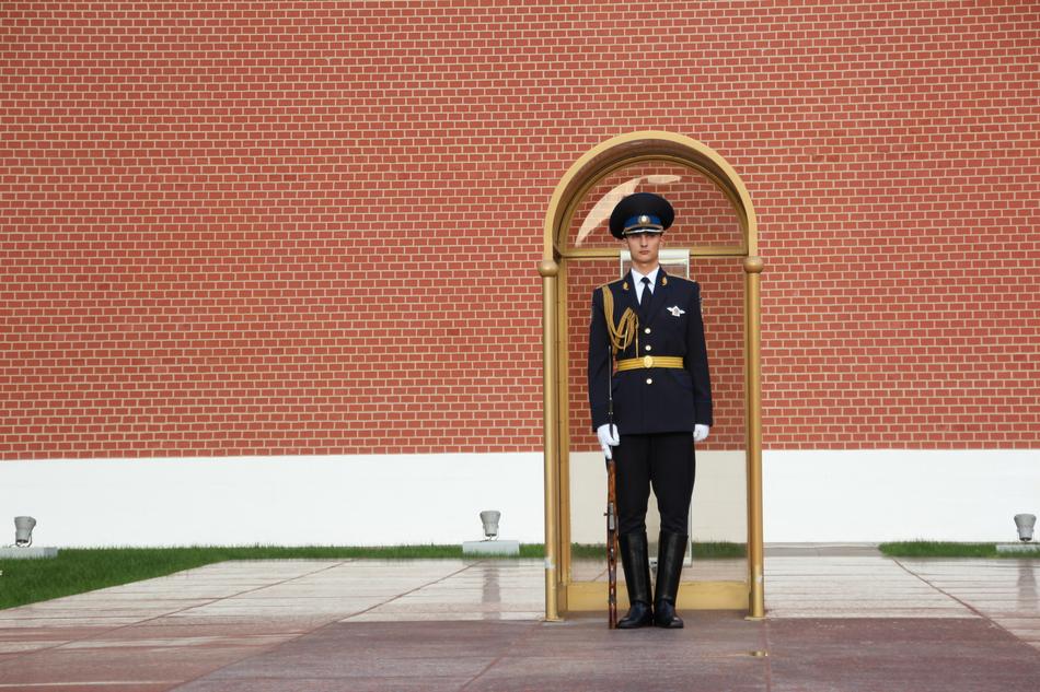 a man in uniform guards