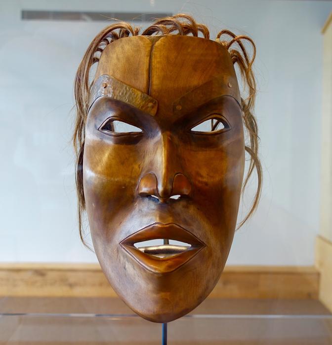 woman wooden mask