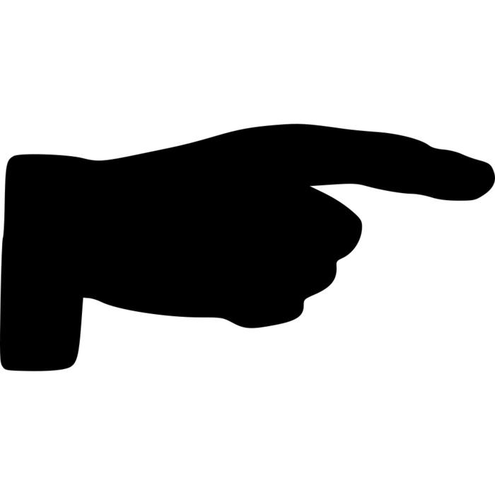 finger pointing away